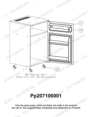 Взрыв-схема холодильника Caravel Air (N Ca) A552EBP - Схема узла Furniture